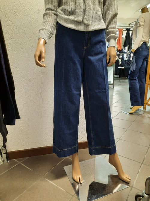 B.YOUNG jeans gamba a palazzo blu denim