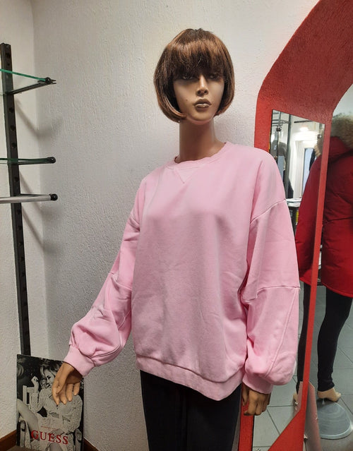 B.YOUNG felpa girocollo rosa felpata