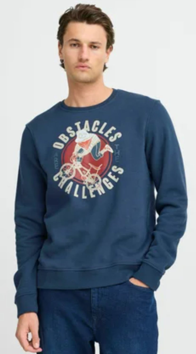 BLEND felpa stampata